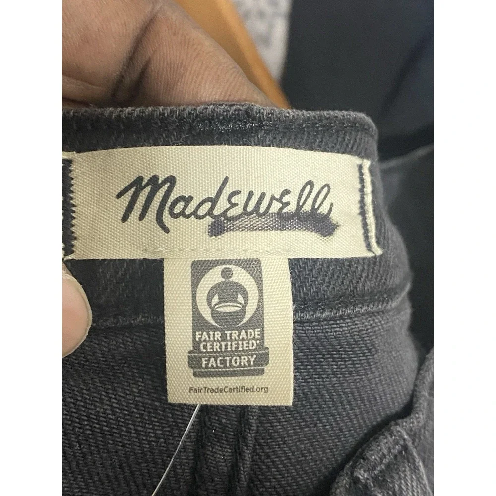 MADEWELL Women's Mid Rise Kick Out Crop Jeans in Starkey Wash Size 32‎